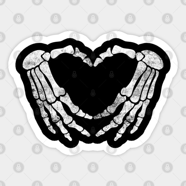 SKELETON HEART Sticker by Aries Custom Graphics